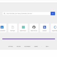Beaker browser start page
